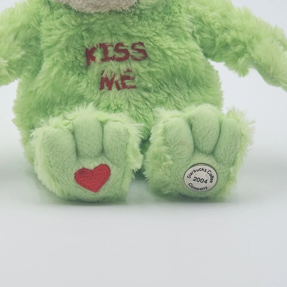 Starbucks 29th Edition Bearista Bear Plush In Kiss Me Green Frog Prince 10